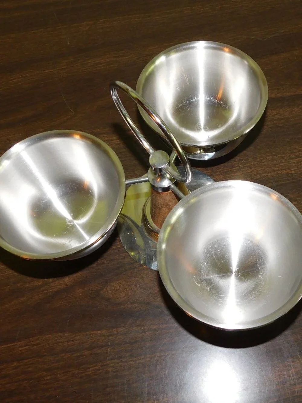 Vintage Vollrath 3-way Condiment Server, Stainless Steel, Excellent Condition